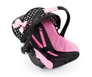 Dukker, Bamser & Utstyr - Bayer Design Deluxe Car Seat with Cannopy - Black/Pink - 67960AA