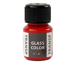 Kreative leker - Creativ Company Glass Color Transparent Paint - Red 30ml - 31673