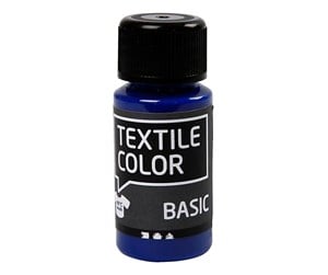 Kreative leker - Creativ Company Textile Color Semi-opaque Textile Paint - Primary Blue 50ml - 34205