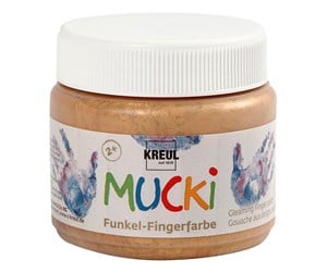 Kreative leker - Creativ Company Mucki Finger Paint - Gold Metallic 150ml - 34751