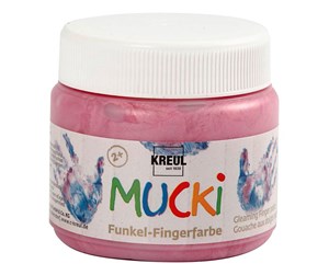 Kreative leker - Creativ Company Mucki Finger Paint - Pink Metallic 150ml - 34753