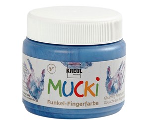 Kreative leker - Creativ Company Mucki Finger Paint - Blue Metallic 150ml - 34755