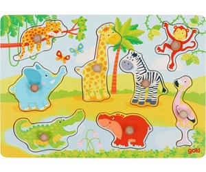 Babyleker - Goki African Animals Lift Out Puzzle - 57397