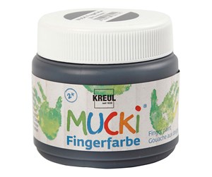 Kreative leker - Creativ Company Mucki Finger Paint - Black 150ml - 34763