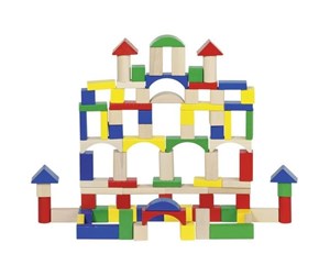 Byggesett - Goki Wooden Building Blocks 100 pcs - 58669