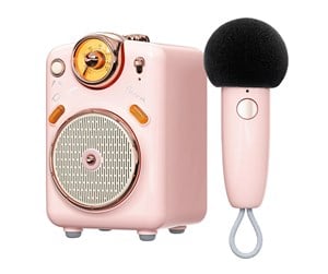 Bærbare festhøyttalere - Divoom Fairy-OK Retro Mini Karaoke Speaker - Pink - 6958444603766