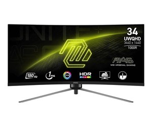 Skjerm - 34" MSI MAG 345CQRDE - 3440x1440 - 180Hz - VA - 9S6-3DD14H-003