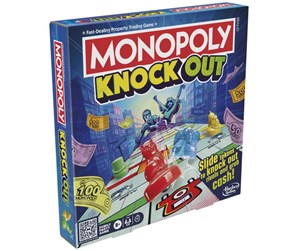 Brettspill & Puslespill - Hasbro Monopoly Knockout Family Party Game Quick-Playing Board Games for Ages 8+ 2-8 Players 20 Mins. - F89951020