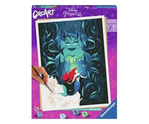 Kreative leker - Ravensburger CreArt Painting by Numbers - Ariel and Ursula - 237326