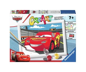 Kreative leker - Ravensburger CreArt Painting by Numbers - Disney Cars Lightning Mcqueen - 201747