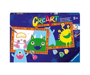 Kreative leker - Ravensburger CreArt Painting by Numbers - Funny Monsters - 235575