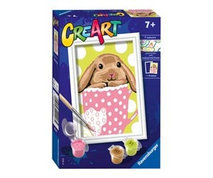 Kreative leker - Ravensburger CreArt Painting by Numbers - Bunny Cup - 202065