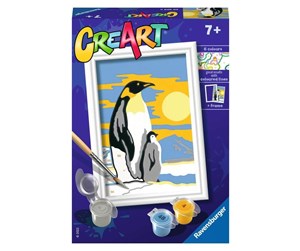 Kreative leker - Ravensburger CreArt Painting by Numbers - Penguin Family - 202096