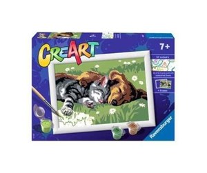 Kreative leker - Ravensburger CreArt Painting by Numbers - Sleeping Cats and Dogs - 289301