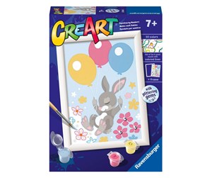 Kreative leker - Ravensburger CreArt Painting by Numbers - Flying Bunny - 235643