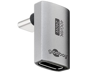 Skjermkabel - Pro USB-C - USB4 - 90° long - adapter - silver - 4040849744426