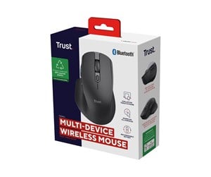 Mus - Trust Ozaa+ - mouse - multi-device - Bluetooth 2.4 GHz - black - Mus - Optisk - 6 - Svart - 24820