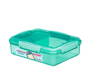 Kjøkkentilbehør - Sistema Snack Attack Duo Lunch 975 ml - Green - 41482-05