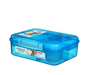 Kjøkkentilbehør - Sistema 1.65 L Bento Lunch - Blue - 41690-02