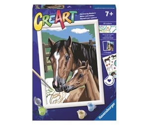 Kreative leker - Ravensburger CreArt Painting by Numbers - Playing around with Foals - 235735