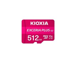 Minnekort - Kioxia EXCERIA Plus G2 MicroSD/SD - 100MB/s - 512GB - LMPL2M512GG2