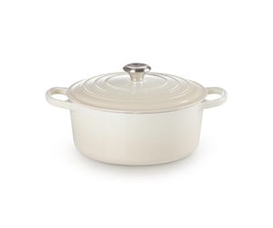 Gryter - Le Creuset - Signature Round Cast Iron Casserole 26 cm - Meringue - 21177267164430