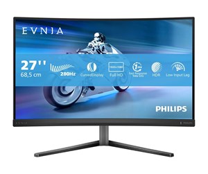 Skjerm - 27" Philips Evnia 5000 - 1920x1080 - 280Hz - Fast VA - HDR10 - 27M2C5200W/00