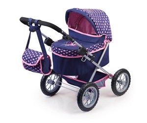 Dukker, Bamser & Utstyr - Bayer Design Doll's Pram Trendy - Navy (13052AA) - 13052AA