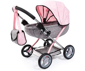 Dukker, Bamser & Utstyr - Bayer Design Doll's Pram Cosy - Pink/Grey (12733AA) - 12733AA