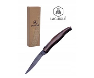 Kjøkkenredskaper - Laguiole folding knife with black Kline+brown Pakkawood handle - 3661075141790