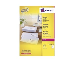 Papir, Fotopapir & Etiketter - Avery Address Labels - address labels - 800 pcs. - 105 x 74 mm - L7183-100