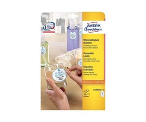 Papir, Fotopapir & Etiketter - Avery Zweckform - round labels - 300 label(s) - 60 mm round - L7104REV-25