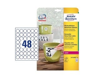 Papir, Fotopapir & Etiketter - Avery Zweckform - labels - matte - 960 label(s) - 30 mm round - L4716REV-20