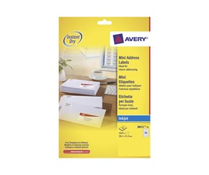 Papir, Fotopapir & Etiketter - Avery - address labels - 1625 pcs. - 21.2 x 38.1 mm - J8651-25