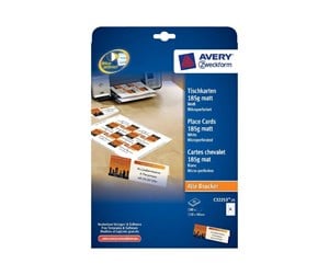 Papir, Fotopapir & Etiketter - Avery Tent Card C32253 - table cards - 100 pcs. - 40 x 110 mm - C32253-25