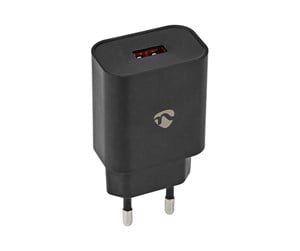 Mobil - Adaptere og ladere - Nedis WCQC302ABK power adapter - USB - 18 Watt - WCQC302ABK