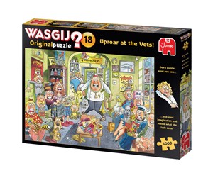 Puslespill - Wasgij Original Puzzle 18 Uproar at the Vets! (1000) - 1119801818