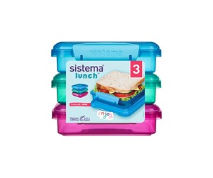 Andre kjøkkenapparater - Sistema - Pack 450ml Sandwich Box 3 Pack - 41647