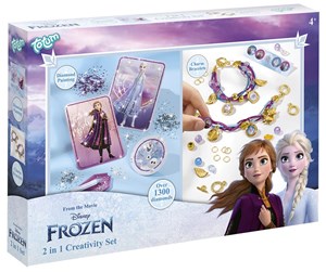 Kreative leker - Totum 2in1 Frozen Diamond Painting and Bracelet Making Craft Set - 682085