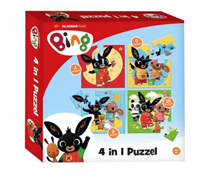 Puslespill - Bambolino Toys Bing Puzzle 4in1 Gulv - 19091