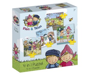 Puslespill - Bambolino Toys Fien & Teun Puzzle 4in1 Gulv - 19201