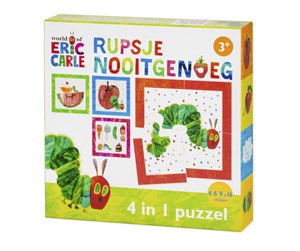 Puslespill - Bambolino Toys The Very Hungry Caterpillar 4-1 puzzel Gulv - 83010