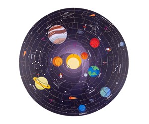 Puslespill - Bigjigs Floor Puzzle Solar System Round 39cm Gulv - 33004