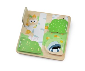 Babyleker - Bigjigs Woodland Wooden Hide and Seek Puzzle - 34020