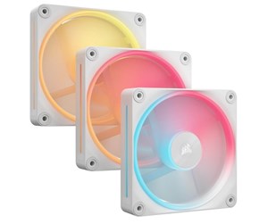 Kabinettvifte - Corsair iCUE LINK LX120-R 3-pack - Kabinettvifte - 120mm - Hvit med RGB-lys - 37 dBA - CO-9051054-WW