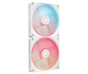 Kabinettvifte - Corsair iCUE LINK LX140-R 2-pack - Kabinettvifte - 140mm - Hvit med RGB-lys - 37 dBA - CO-9051056-WW