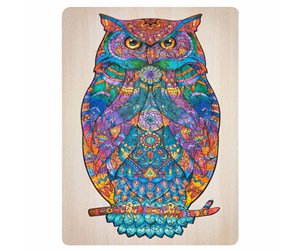 Puslespill - Creative Craft Group Unique Wooden Puzzle Owl 130 pcs. Tre - 400063