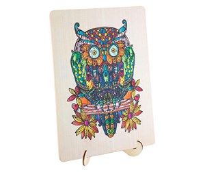 Puslespill - Creative Craft Group Wooden Jigsaw Puzzle Owl 133pcs. Tre - 400082