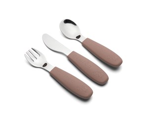 Babyutstyr - Nuuroo Jana cutlery set 3-pack  - Chocolate malt - NU465CM