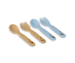 Babyutstyr - Nuuroo Carl cutlery set 4-pack - Blue Mix - NU576BM